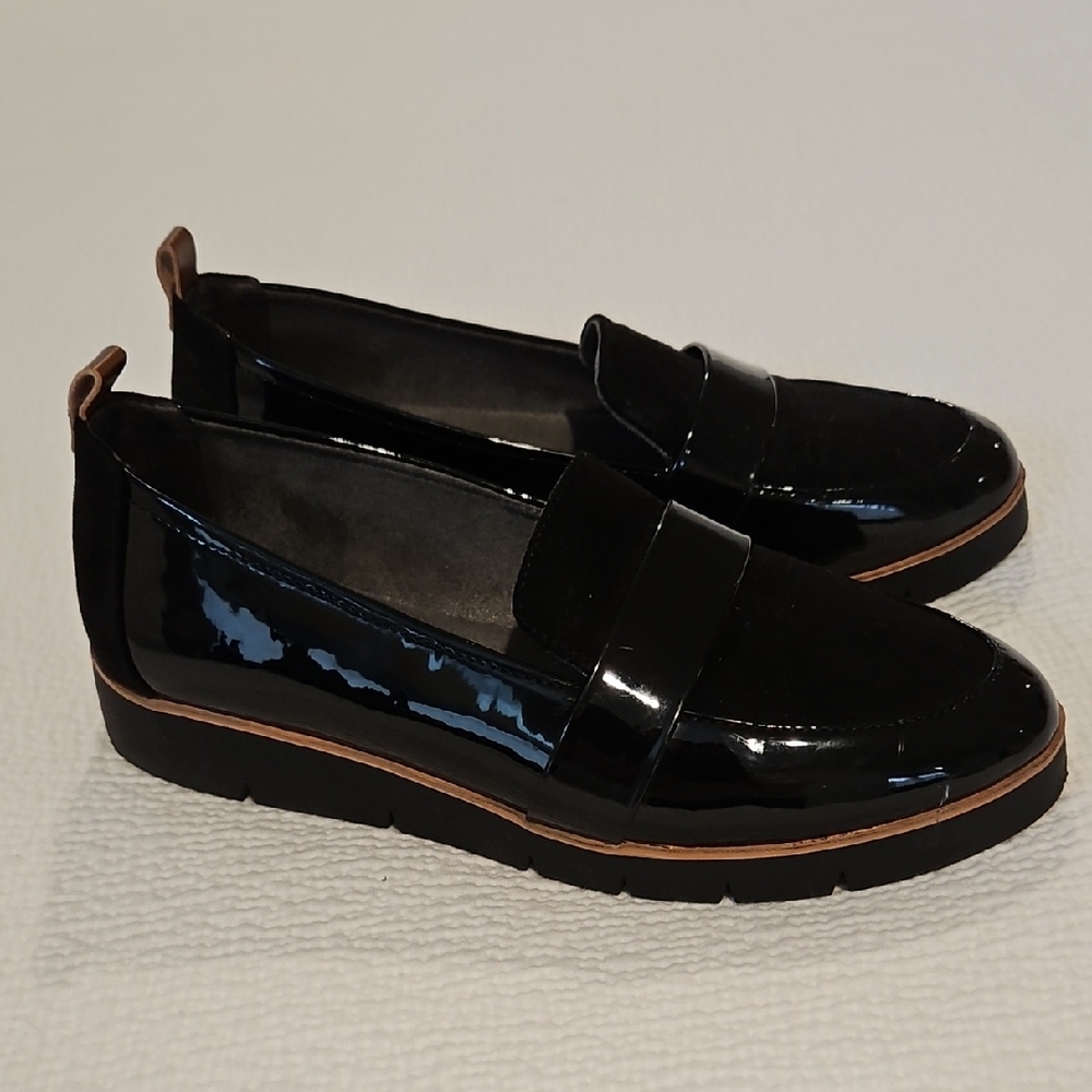 Dr. Scholl's Shiny Black Loafers
